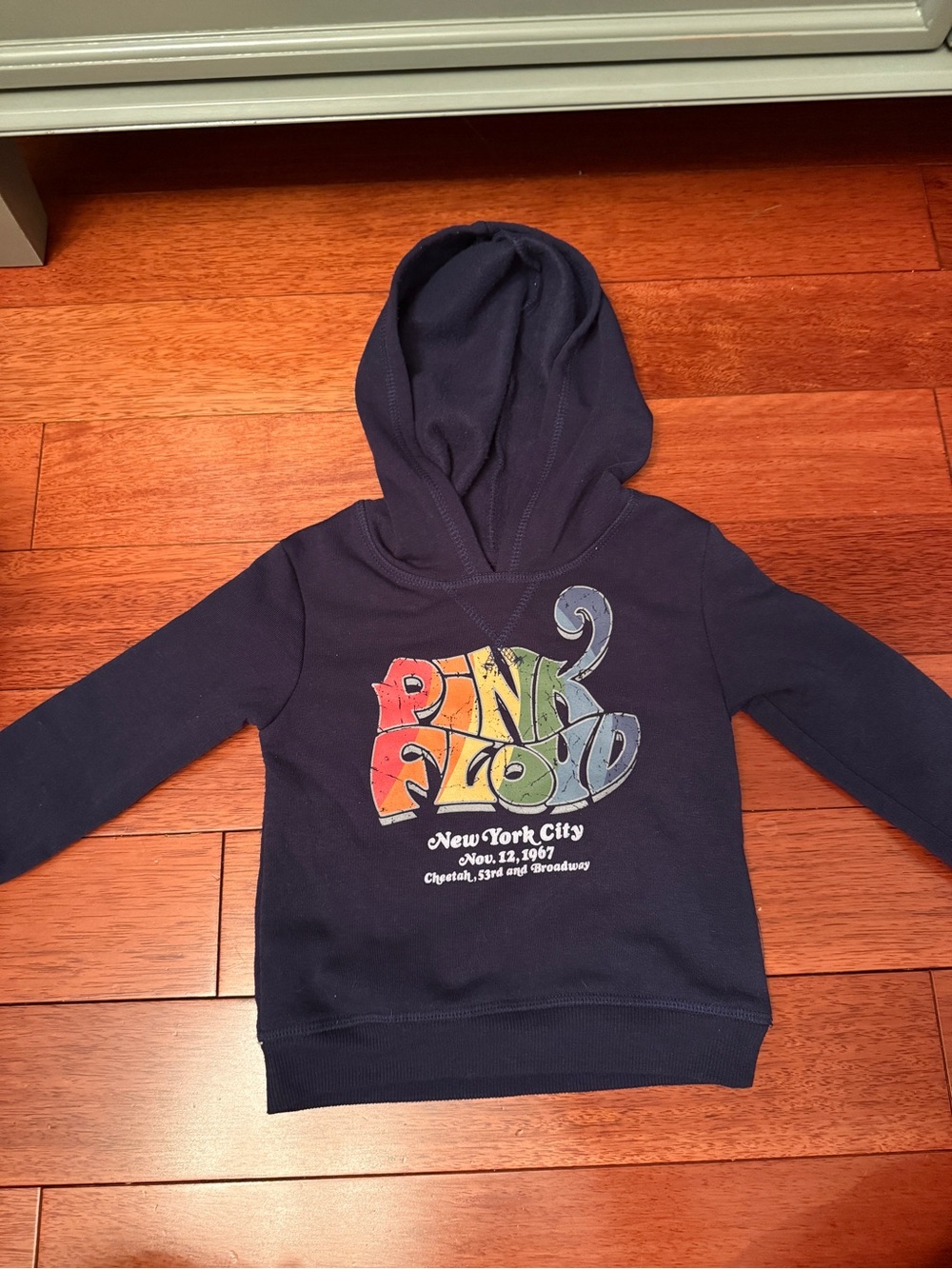 Pink Floyd Unisex Kids Pullover Hoodie Navy Graphic Print 2T Long Sleeve
